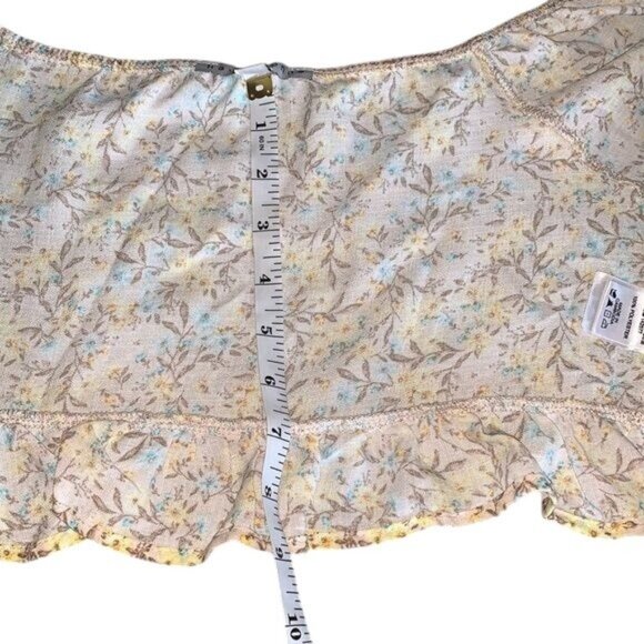 Haute Monde Floral Print Two-Piece Set With Ruched Skirt & Tie-Front Top Small - Picture 11 of 13